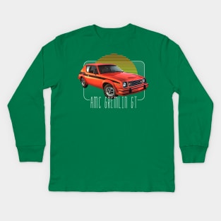 AMC Gremlin -- Retro Classic Car Lover Design Kids Long Sleeve T-Shirt